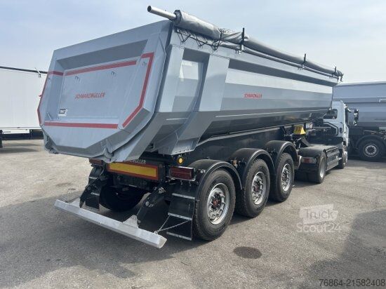 Kipper Auflieger SCHWARZMüLLER STAHLRUNDMULDE 25 M³, LIFTACHSE, ROLLPLANE, SAF ACHSEN,  SOFORT VERFüGBAR