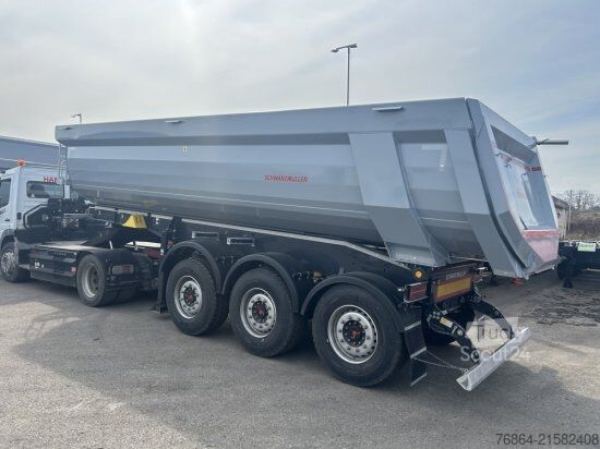 Kipper Auflieger SCHWARZMüLLER STAHLRUNDMULDE 25 M³, LIFTACHSE, ROLLPLANE, SAF ACHSEN,  SOFORT VERFüGBAR