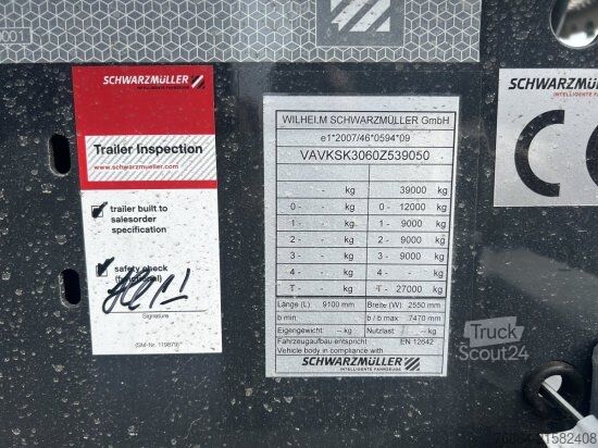 Kipper Auflieger SCHWARZMüLLER STAHLRUNDMULDE 25 M³, LIFTACHSE, ROLLPLANE, SAF ACHSEN,  SOFORT VERFüGBAR