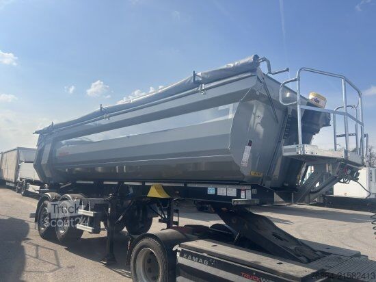 Kipper Auflieger SCHWARZMüLLER STAHLRUNDMULDE 25 M³, LIFTACHSE, ROLLPLANE, HYDR. KLAPPE SOFORT VERFüGBAR