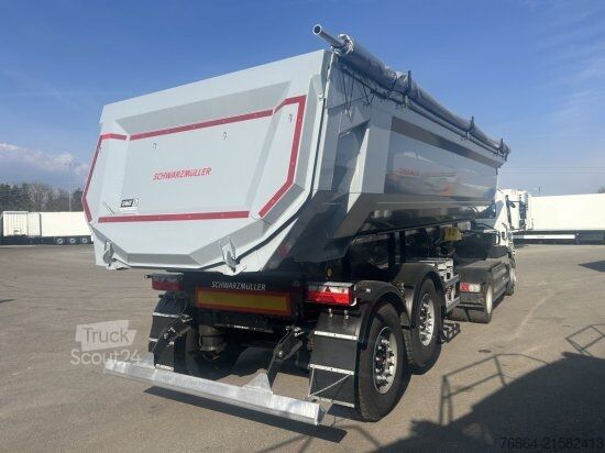Kipper Auflieger SCHWARZMüLLER STAHLRUNDMULDE 25 M³, LIFTACHSE, ROLLPLANE, HYDR. KLAPPE SOFORT VERFüGBAR
