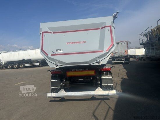 Kipper Auflieger SCHWARZMüLLER STAHLRUNDMULDE 25 M³, LIFTACHSE, ROLLPLANE, HYDR. KLAPPE SOFORT VERFüGBAR