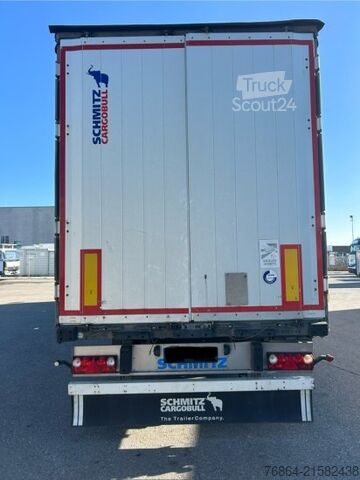 Auflieger mit Pritsche & Plane SCHMITZ PALETTENKASTEN, LIFTACHSE, EDSCHA