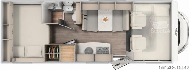 Alkovhusbil CARADO pro A 464 2026/elektr. Parkbremse