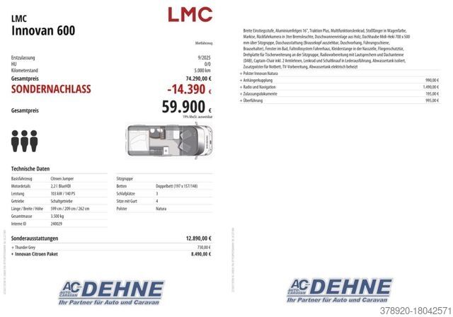 Autocaravana LMC Innovan 600 AHK