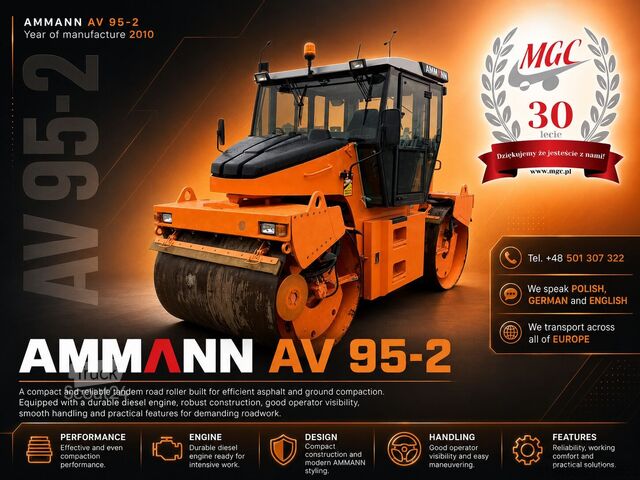 Apisonadora Ammann AV95-2 / VIBRATIONS / 1 OWNER / NEW SERVICE!