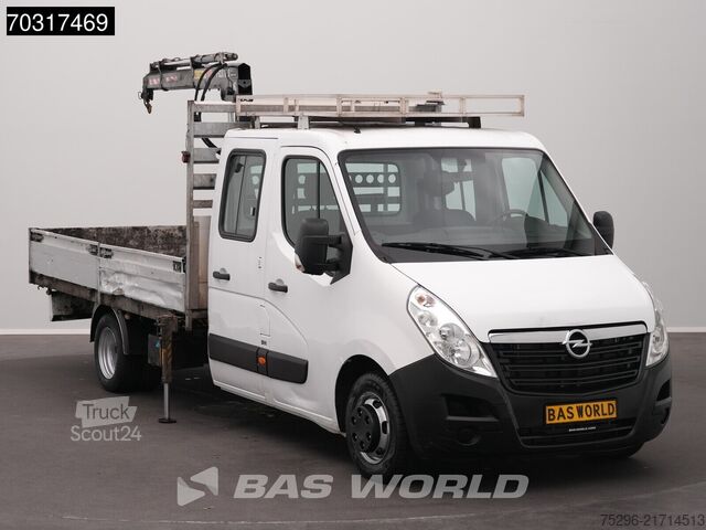 Platformslastbil med kran Opel Movano 145PK Kraanwagen Hiab T-CLX 023 B-3 Dubb...