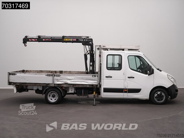 Platformslastbil med kran Opel Movano 145PK Kraanwagen Hiab T-CLX 023 B-3 Dubb...