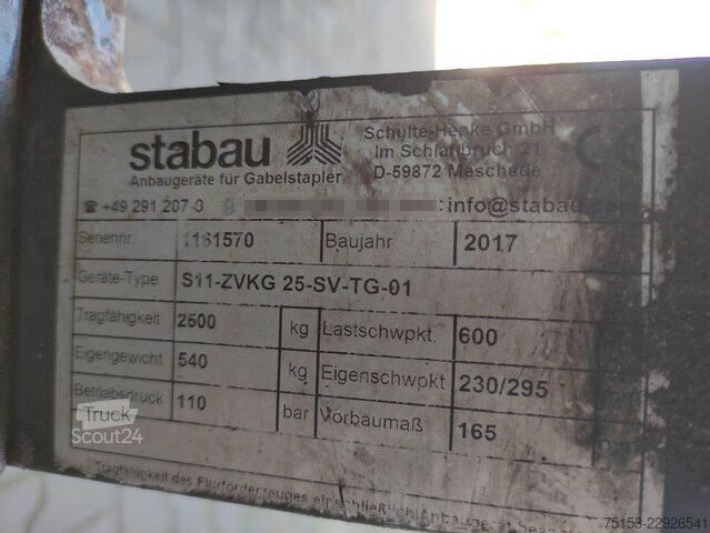 Posicionador de horquilla Stabau S11-ZVKG25-SV-TG-01