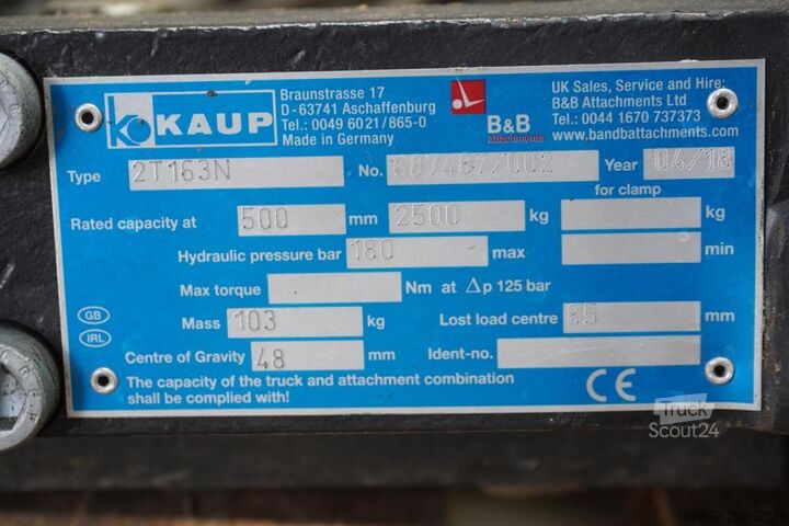 Posicionador de garfos KAUP KAUP 2T163N, Breite 1160 mm