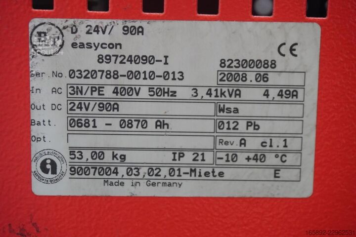 Forklift aküsü INDUSTRIE AUTOMATION easycon D 24V/ 90A