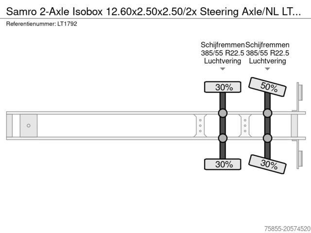 Maleta Samro 2-Axle Isobox 12.60x2.50x2.50/2x Steering Axle/NL