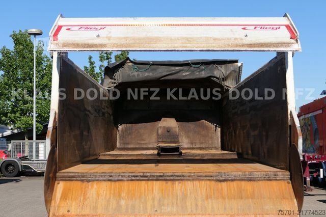 Tovornjak prekucnik MERCEDES-BENZ Arocs 4451 Fliegl Asphaltmulde mit Schubboden