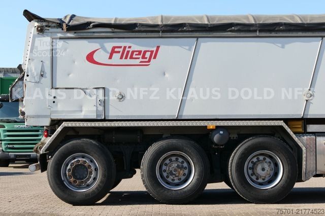 Tovornjak prekucnik MERCEDES-BENZ Arocs 4451 Fliegl Asphaltmulde mit Schubboden