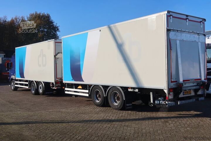 Box body Volvo FM 420 6x2 Bak + Dhollandia klep 1500 kg + Aanh...