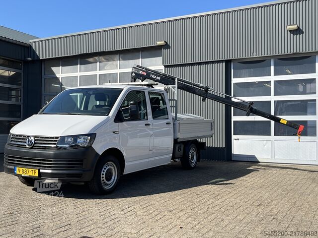 Sunkvežimis su platforma ir kranu Volkswagen Transporter 2.0 TDI L2H1 DC Euro 6 Hiab 013T La...