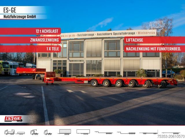 Tieflader-Sattelauflieger BROSHUIS 6-Achs-Satteltieflader - teleskopierbar
