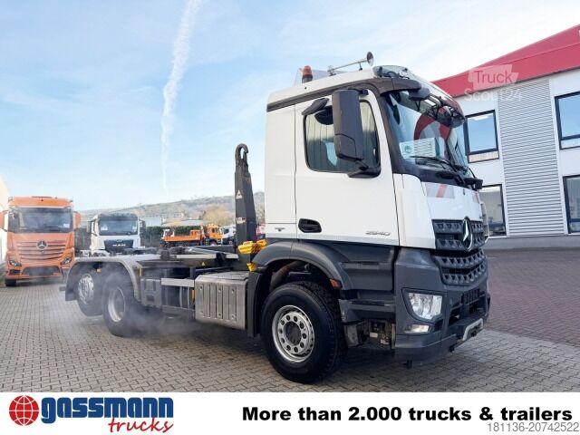 Camion benne à bras amovible Mercedes-Benz Arocs 2540 L 6x2, Liftachse, Motorabtrieb, VDL