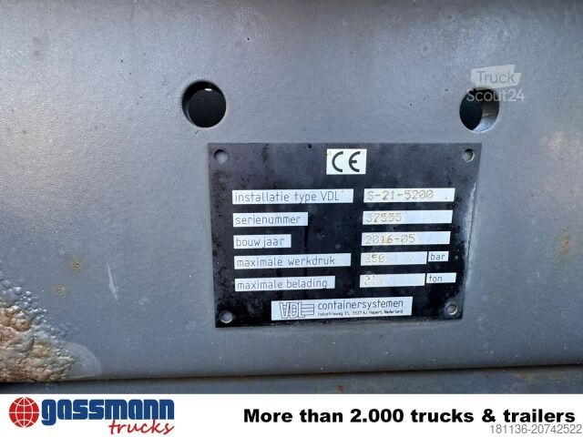 Camión portacontenedores de gancho Mercedes-Benz Arocs 2540 L / 6x2, VDL Abrollanlage S 21-5200