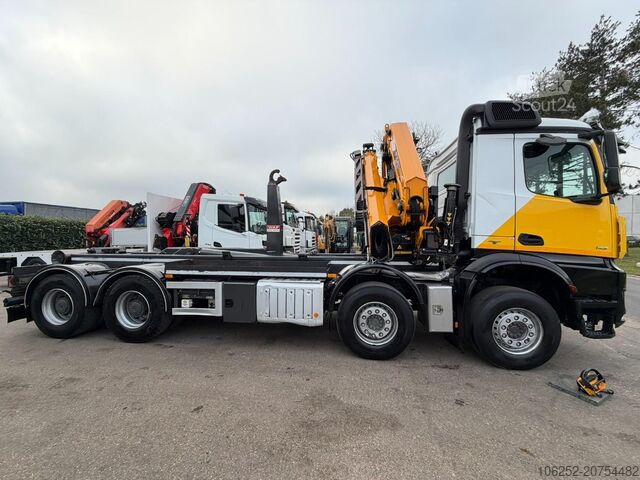 Kraanwagen Mercedes-Benz AROCS 4143 8X4 ABROLLKIPPER + KRAN EFFER 395 4S...