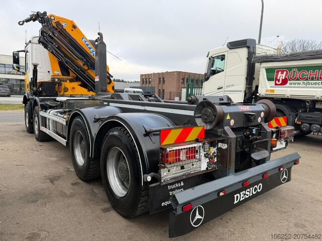 Kraanwagen Mercedes-Benz AROCS 4143 8X4 ABROLLKIPPER + KRAN EFFER 395 4S...
