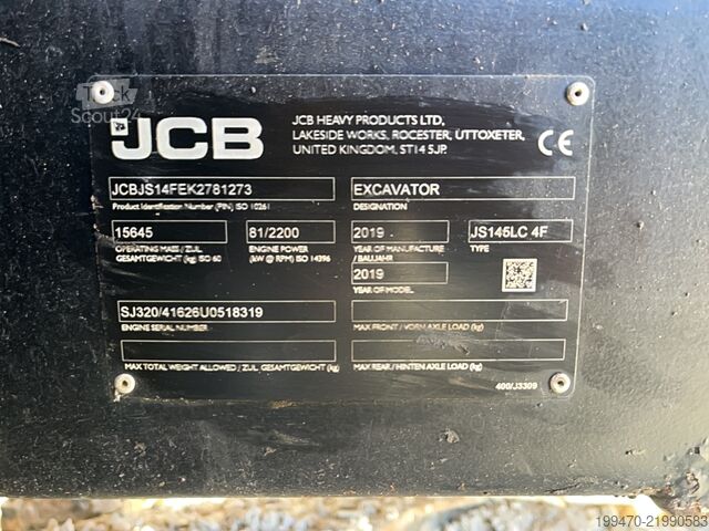 Lánctalpas kotrógép JCB JS145LC 4F
