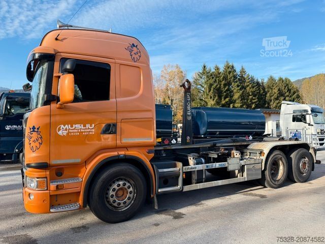 Tovornjak s kavljem za kontejnerje SCANIA G440 6X2 Lift  Abrollkipper