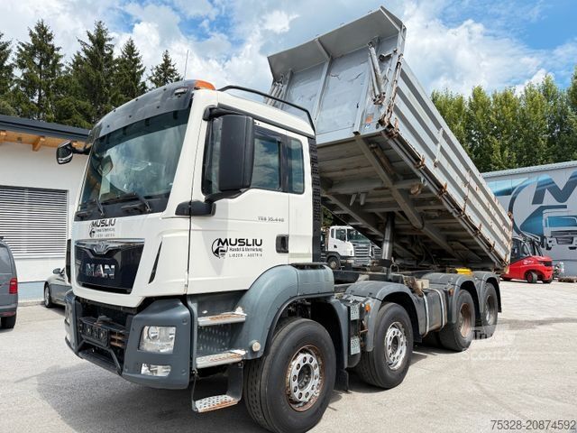 Autocarro ribaltabile MAN TGS 37.440 Retard Meiller Dreiseitenkipper Stahl