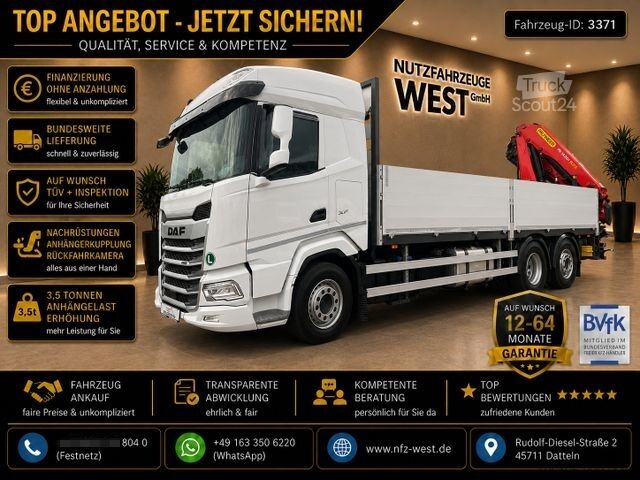 Камион с платформа DAF XF 480 *Kran Palfinger PK 24.001 SLD 5+Funk*