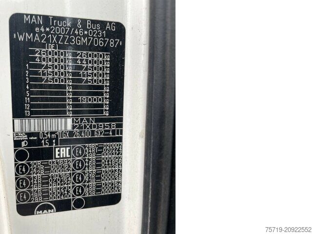 Abrollkipper MAN 26.400 6x2 TGX Meiller RK 2070