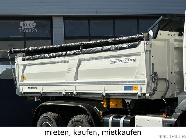 Trojstranný sklápací nákladný automobil MAN 33.480 6x4  Meiller Bordmatik/mieten,mietkaufen