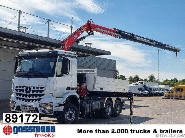 Camion benne Mercedes-Benz Arocs 3348 K 6x4, Kran Fassi F255A.2.24,