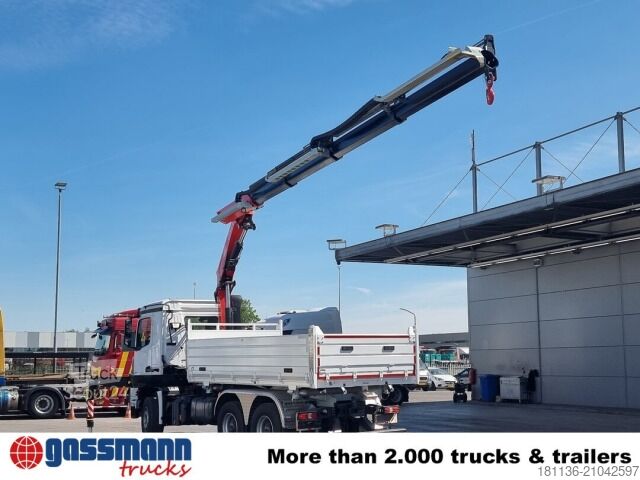 Camion benne Mercedes-Benz Arocs 3348 K 6x4, Kran Fassi F255A.2.24,