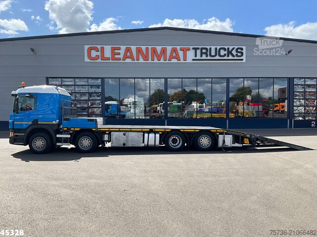 Biltransport skåpbil Scania P 410 8x2 Euro 6 Retarder Autotransporter met h...