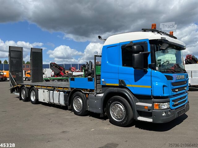 Biltransport skåpbil Scania P 410 8x2 Euro 6 Retarder Autotransporter met h...