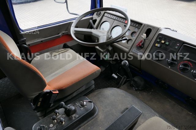 Ciężarówka z płaską platformą IVECO Magirus 90-16 Turbo Mannschaftwagen Bordwände