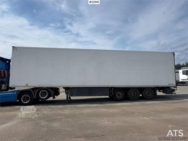  Schmitz Cargobull box semi-trailer with Carrier refrigeration unit.