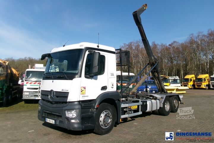 System med krogarm Mercedes Antos 2543 6x2 Euro 6 Marrel container hook 18t