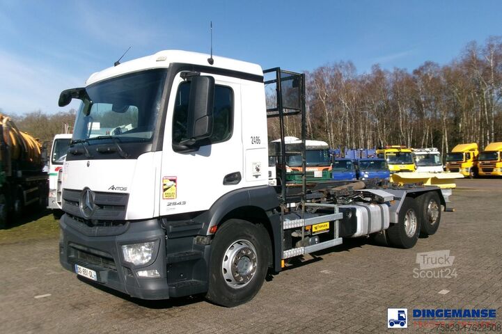 System med krogarm Mercedes Antos 2543 6x2 Euro 6 Marrel container hook 18t