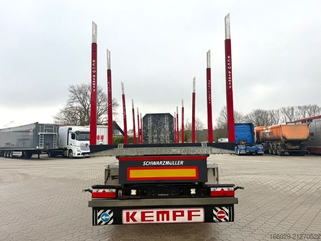 Semiremorcă pentru bușteni SCHWARZMÜLLER Holz Auflieger mit Schemel und Rungen TÜV NEU