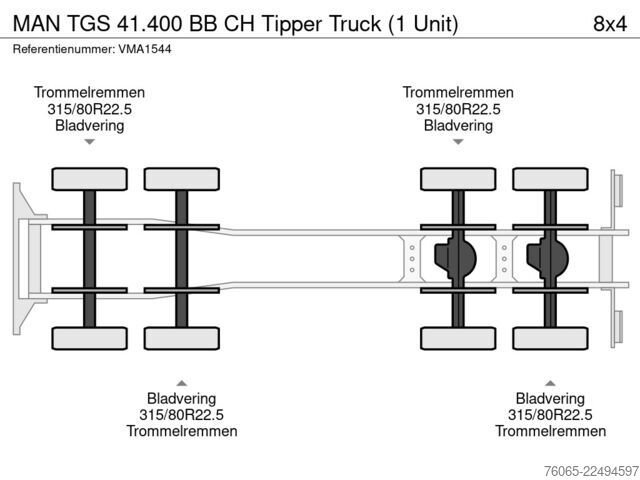 Самосвал MAN TGS 41.400 BB CH Tipper Truck (1 Unit)