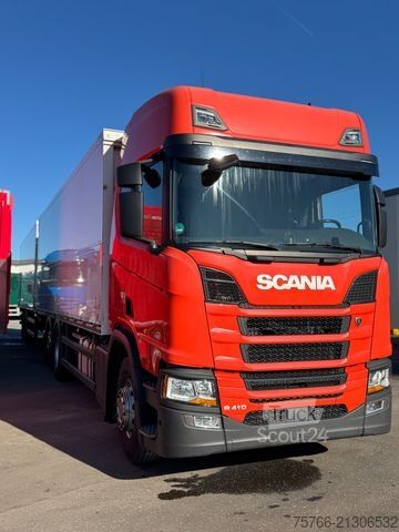 Autocamion transport băuturi SCANIA R 410 / 2xLBW / LENKACHSE / DURCHLADEKOMPLETTZUG