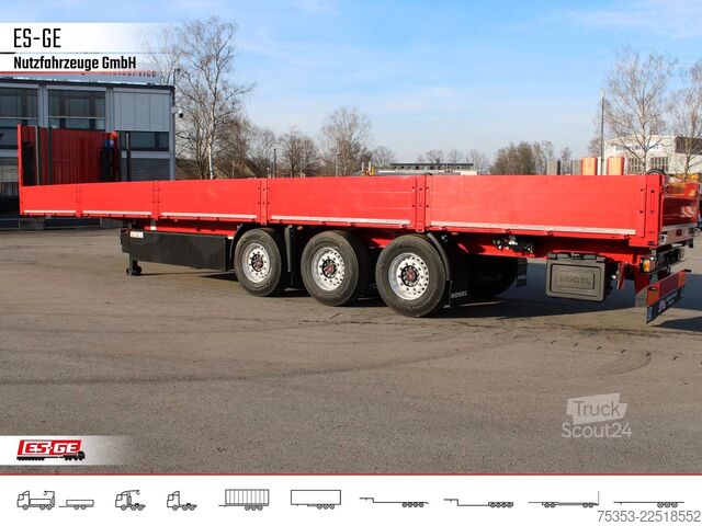 Полуприцеп с рабочей платформой KÖGEL Multi Chassis, verstärkt, Bordwände