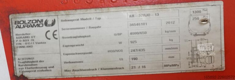 Vorkklem AURAMO BOLZONI /AURAMO AR-37RJO-15
