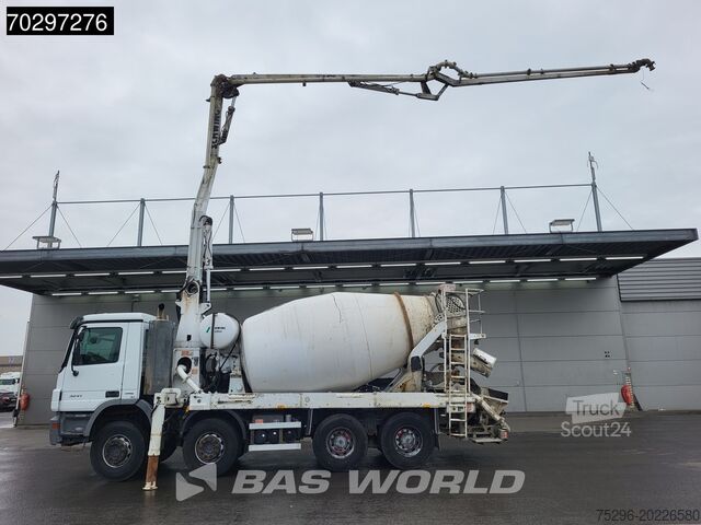Bomba de hormigón Mercedes Actros 3241 8X4 SCHWING FBP 21-100 PUMI 7m3 Mix...