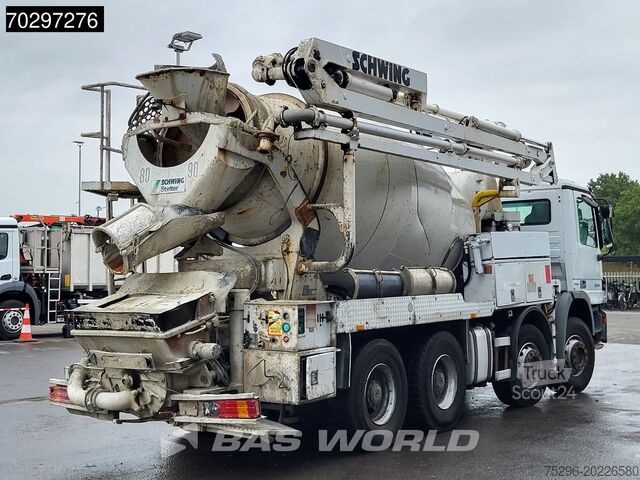 Bomba de hormigón Mercedes Actros 3241 8X4 SCHWING FBP 21-100 PUMI 7m3 Mix...