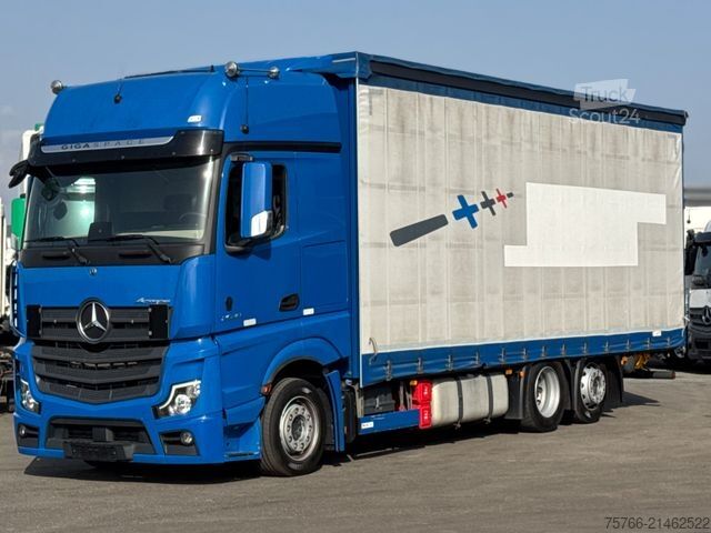 Camion plateau avec bâche MERCEDES-BENZ ACTROS 2548 / GIGSPACE /  STAPLERHALTERUNG