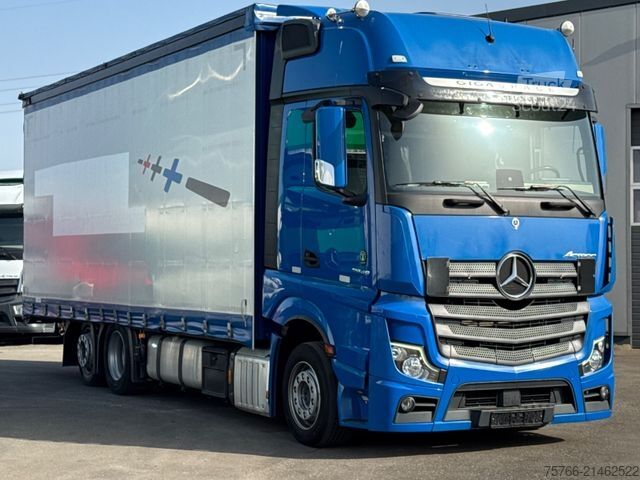 Camion plateau avec bâche MERCEDES-BENZ ACTROS 2548 / GIGSPACE / STAPLERHALTERUNG