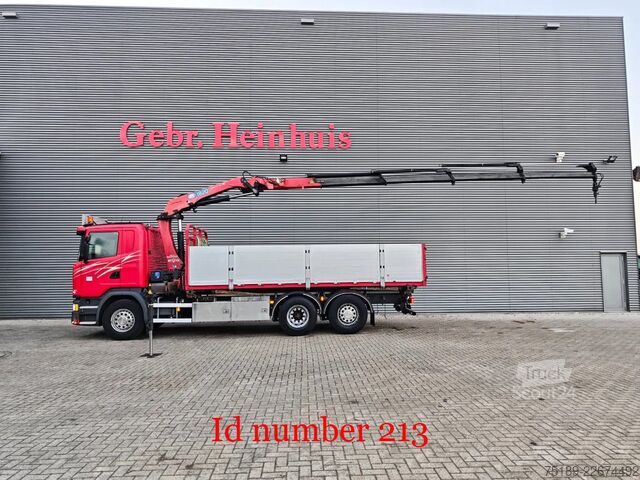 Vrachtwagen met kraan Scania G370 6x2 HMF 1820 K-RC BDF System