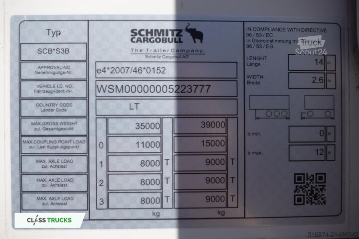 Kjølesemi SCHMITZ CARGOBULL SKO FP 60 ThermoKing SLXi 300